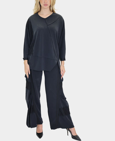 Modal Top w/ Lace Accents