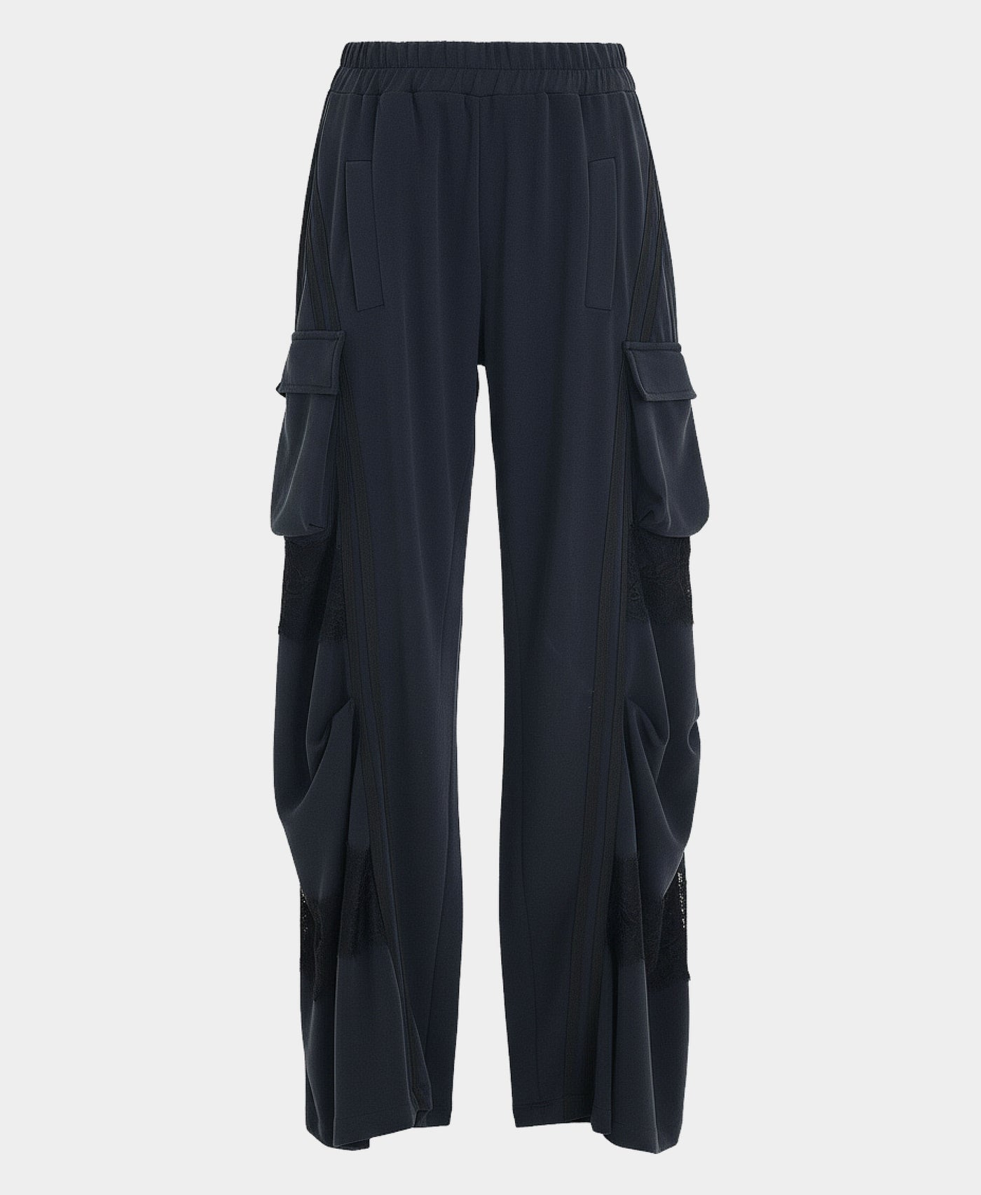 Modal Cargo Pants w/ Lace Accents view 3