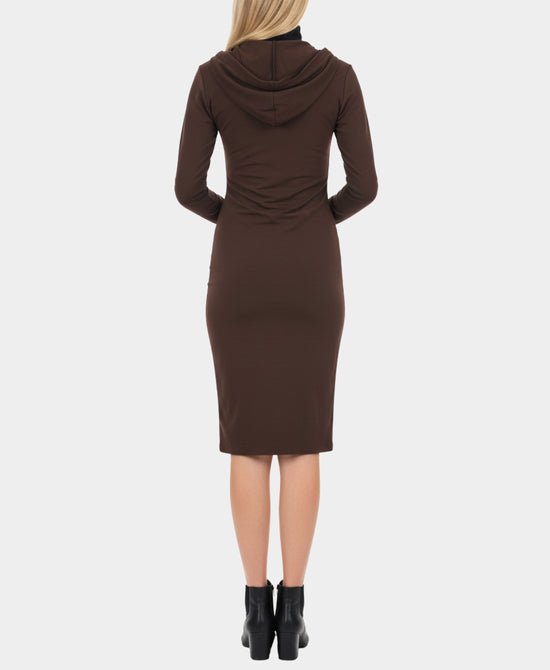 Midi Zipper Front Dress w/ Hood view 