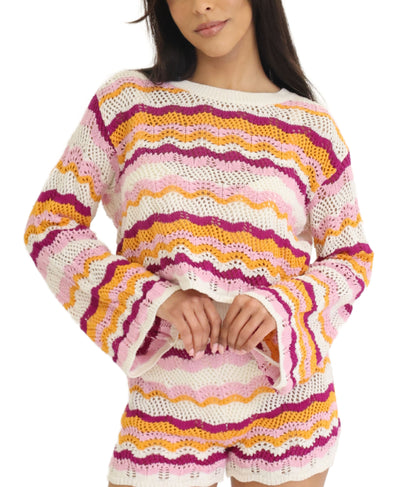 Crochet Cropped Sweater image 1