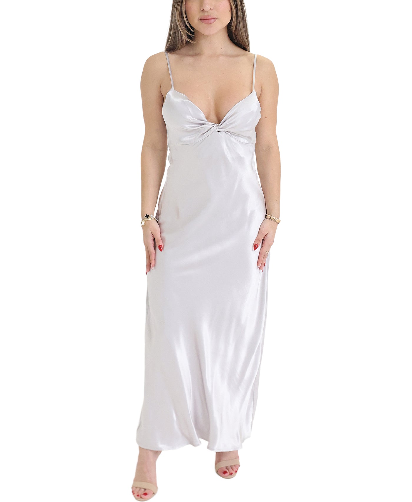 Satin Midi Dress view 1