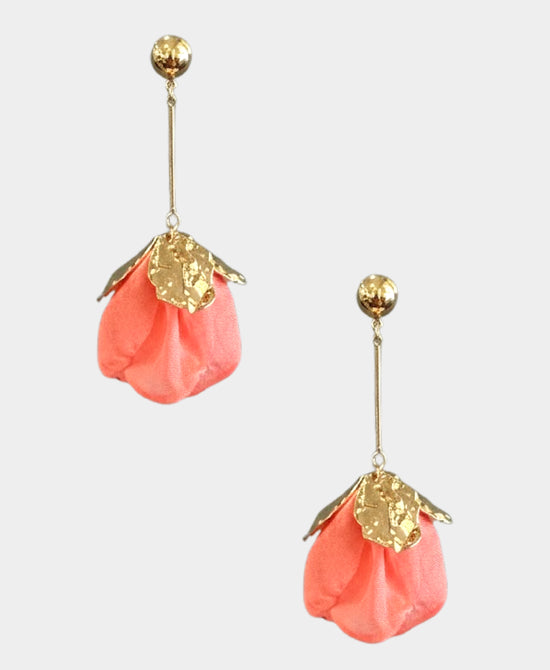 Chiffon Flower Earrings view 