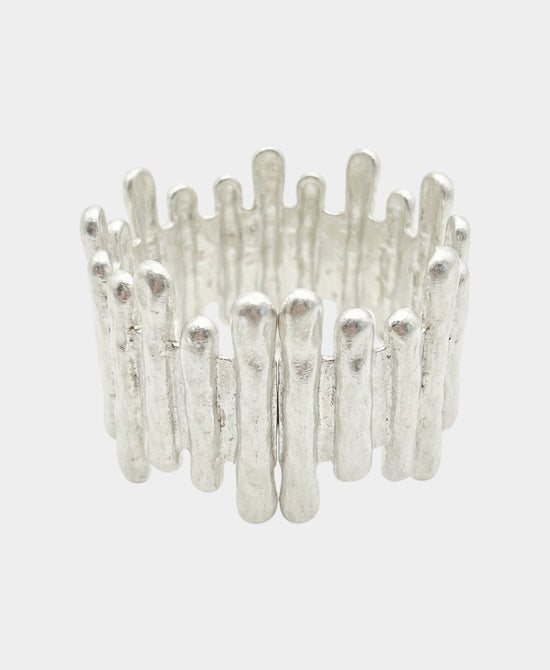 
Oversized Elastic Bar Bracelet in SILVER view 2