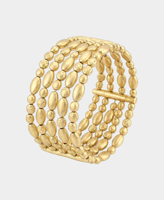 
Elastic Beaded Bracelet in GOLD view 2