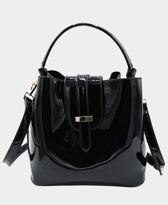Faux Patent Leather Handbag view 