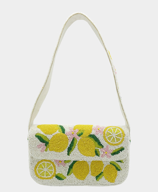 Lemon Beaded Shoulder Bag view 1