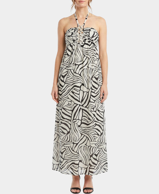 Printed Halter Dress view 1