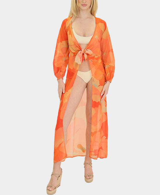 Printed Swim Cover-Up view 1