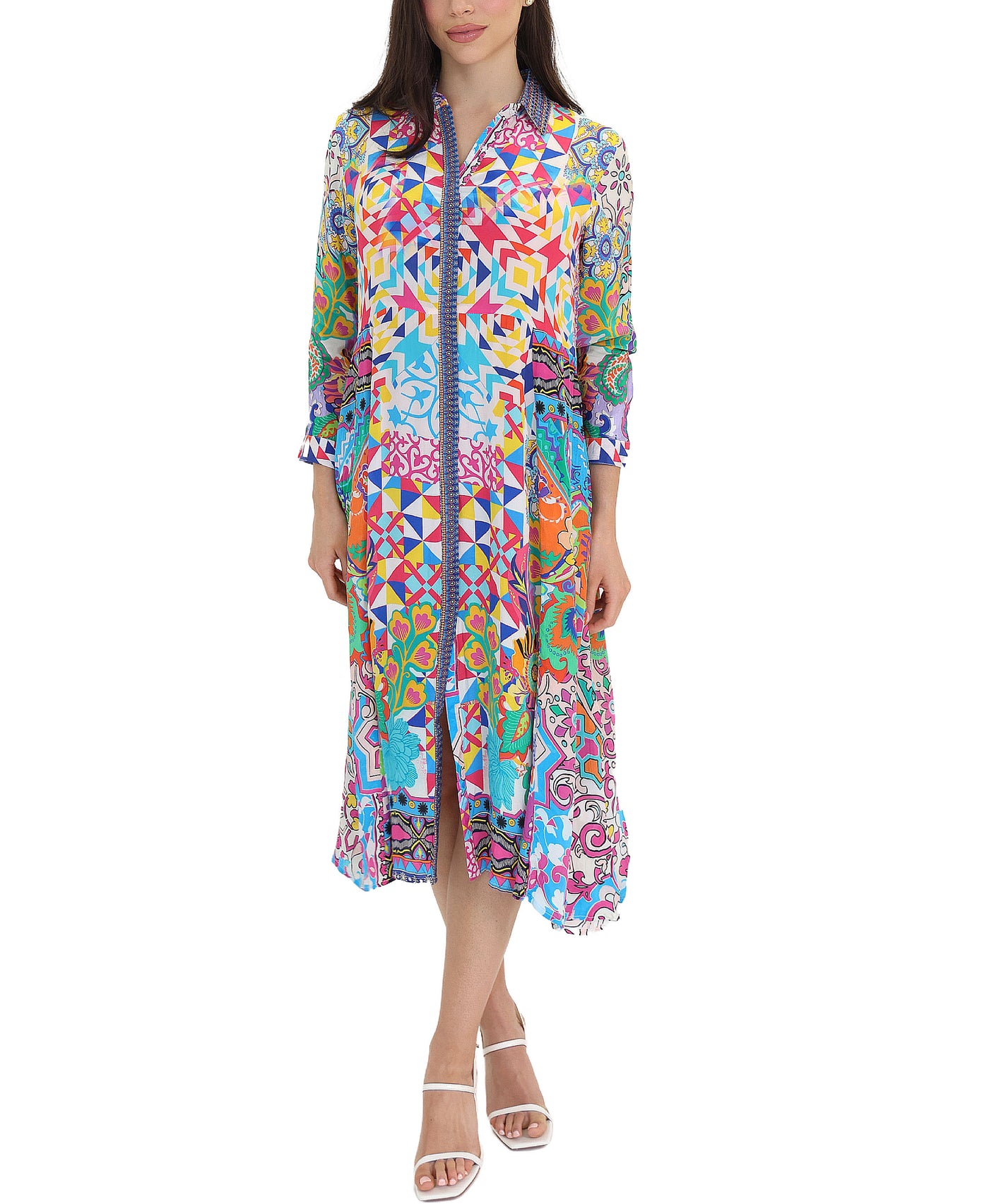 Midi Shirt Dress view 1