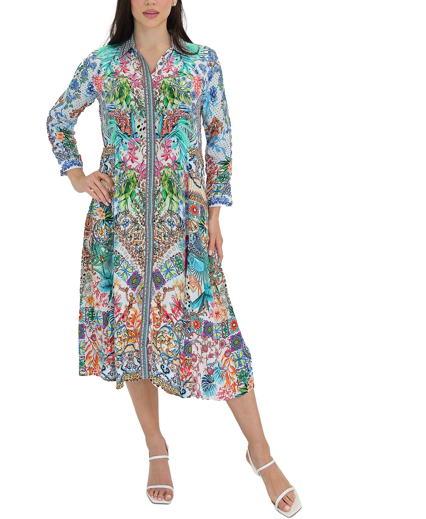 Midi Shirt Dress view 1