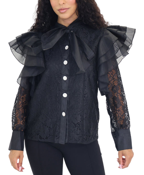Ruffle Lace Blouse view 