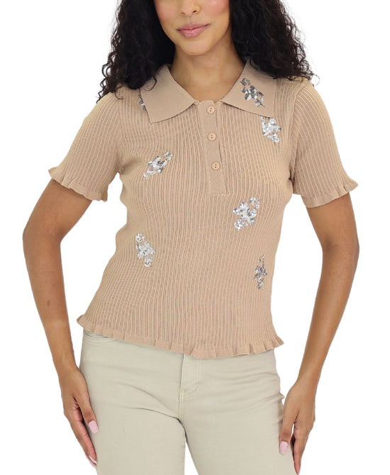 Knit Top w/ Sequins view 