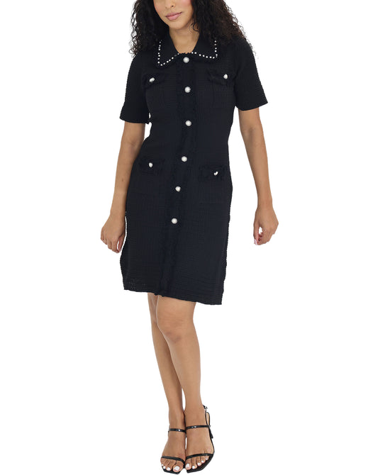 Knit Dress w/ Pearls view 