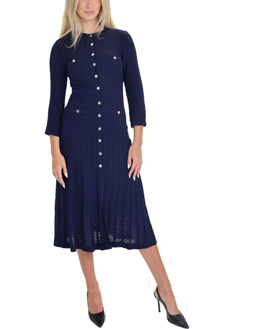 Pointelle Knit Maxi Dress view 