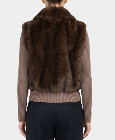Faux Fur Sweater Jacket image 2