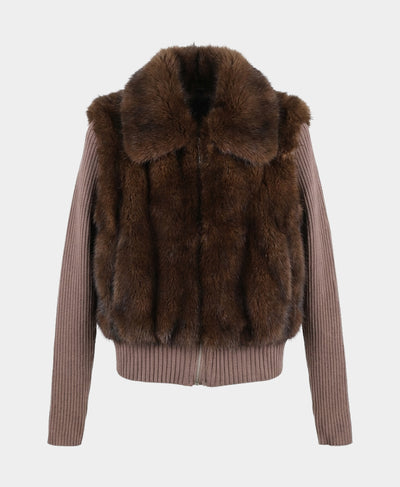 Faux Fur Sweater Jacket image 3