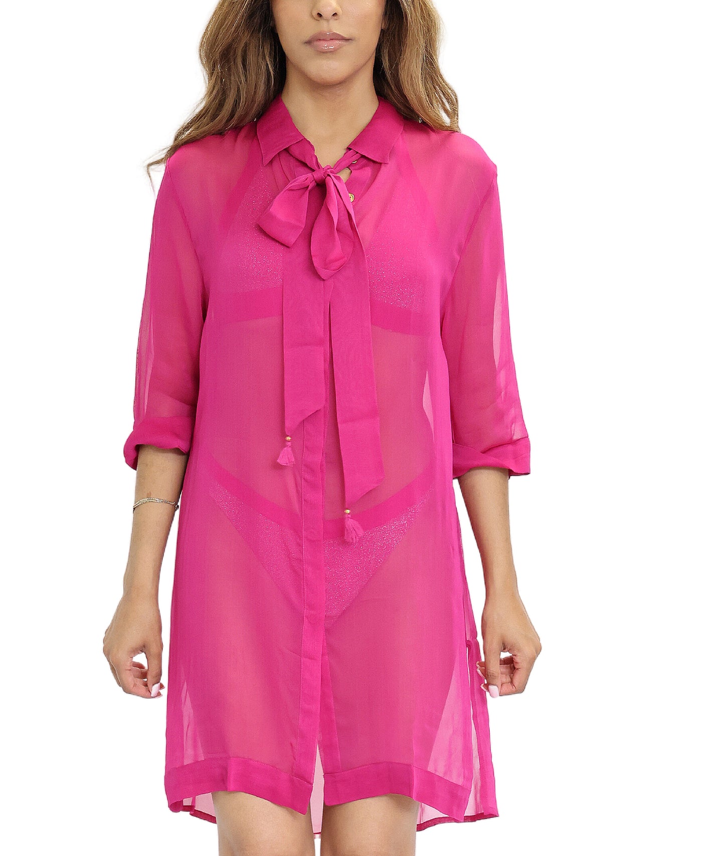 Solid Swim Cover-Up Dress image 1