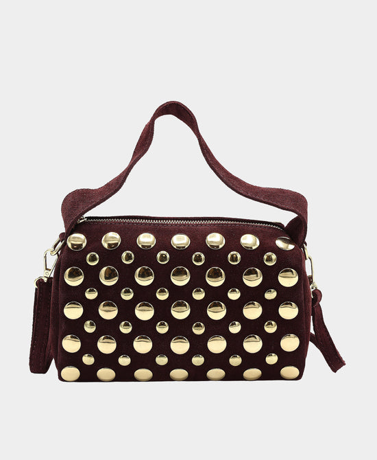 Suede Studded Crossbody Bag view 