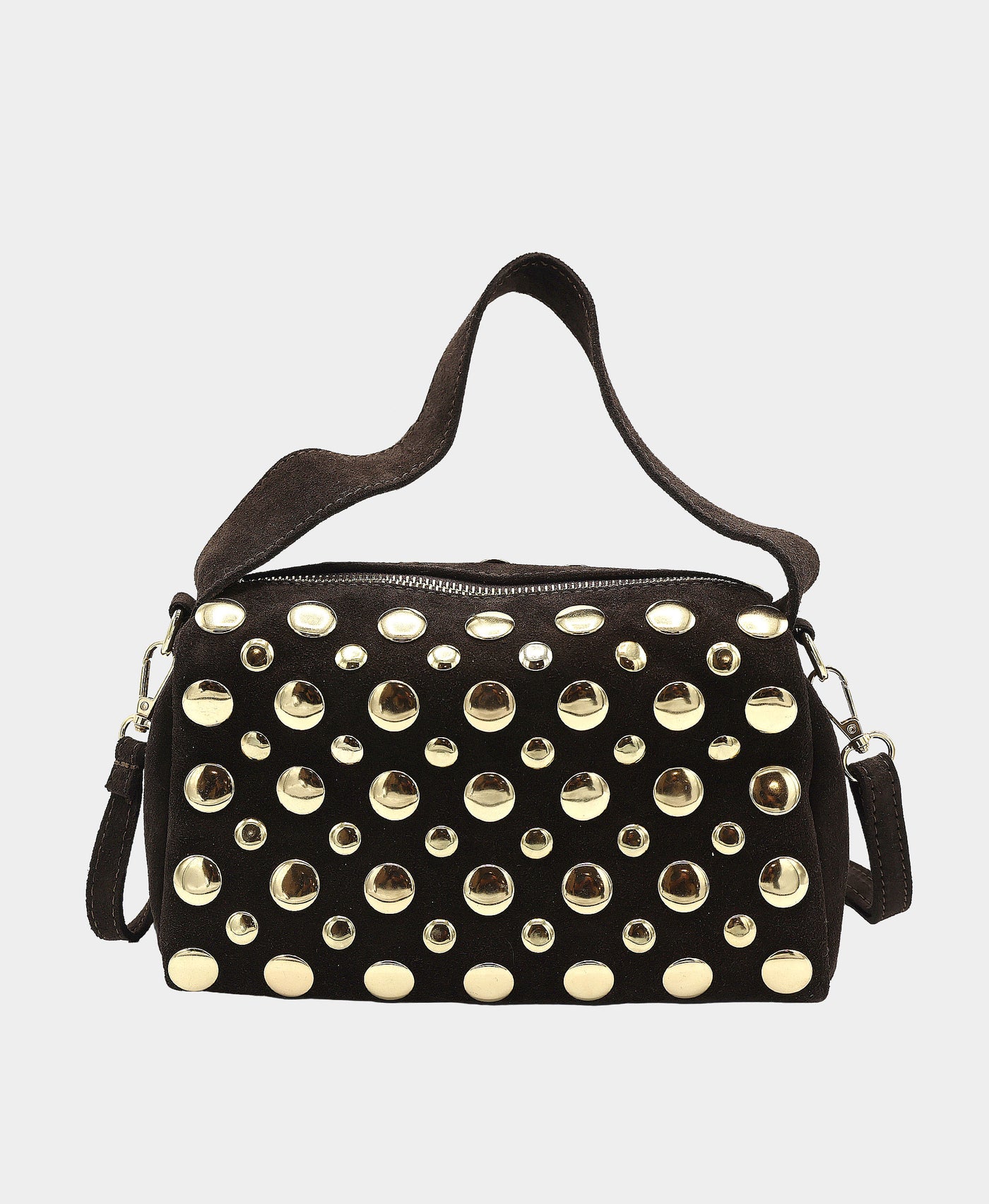 Suede Studded Crossbody Bag view 1