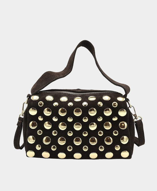 Suede Studded Crossbody Bag view 