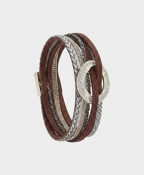 
Multi Strand Magnetic Bracelet in BROWN view 2