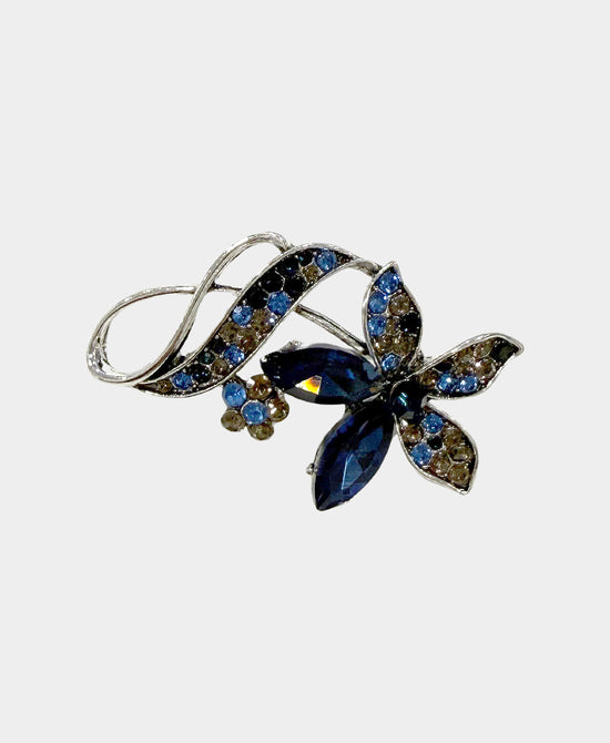 Crystal Flower Brooch view 