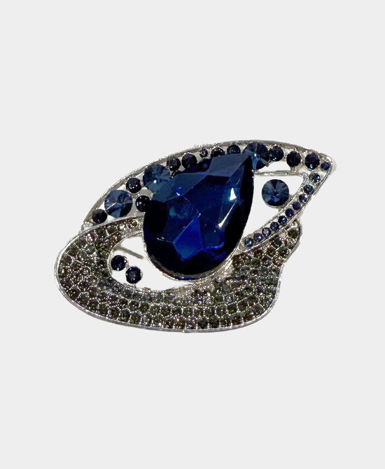 Oval Crystal & Stone Brooch view 