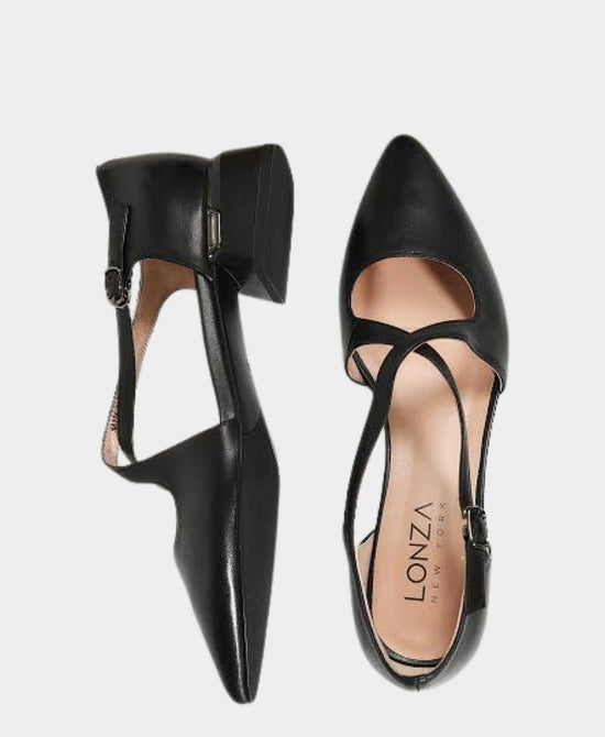 
Leather Heeled Sandal in BLACK view 2