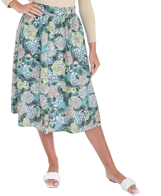 Floral Printed Midi Skirt view 