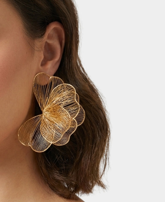 
Petal Statement Earrings in GOLD view 1