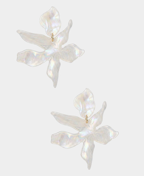 
Petal Drop Resin Earrings in IRIDESCENT view 2