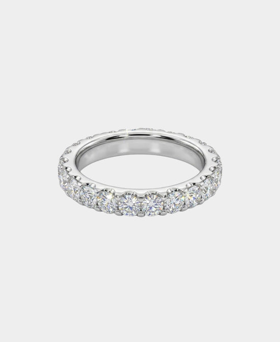 
Moissanite Eternity Engagement Ring in SILVER view 1