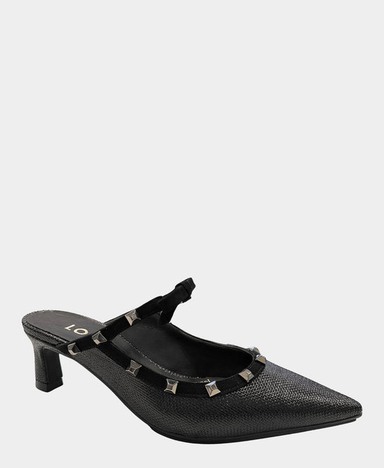 Textured Leather Pump w/ Studs view 1