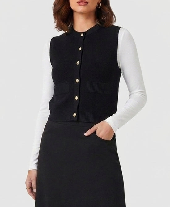 
Knit Vest in BLACK view 1