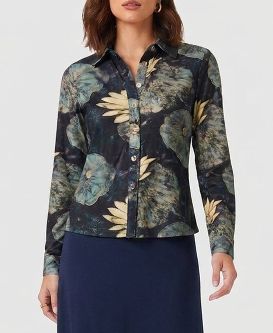 
Floral Blouse in BLUE view 1