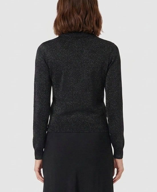 
Metallic Knit Top in BLACK/SILVER view 2