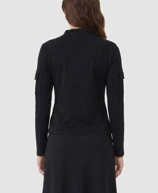 
Top w/ Cargo Pocket Sleeves in BLACK view 2