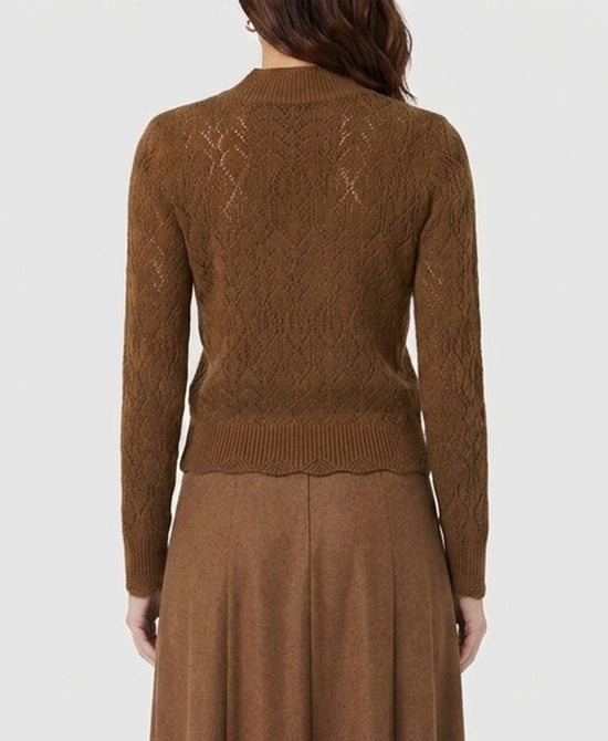 
Pointelle Sweater in TAN view 2