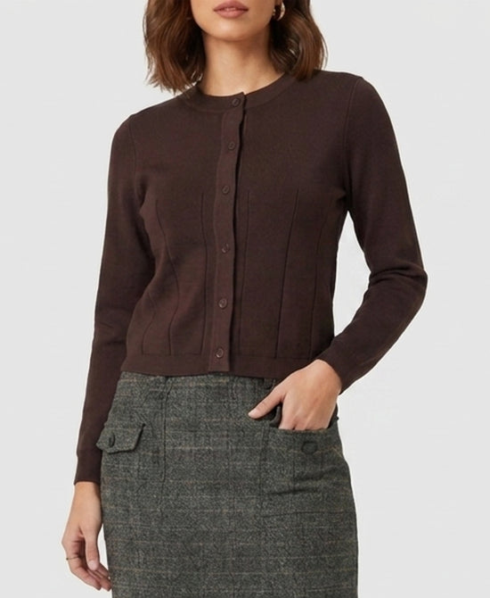 
Cardigan Sweater in CHOCOLATE view 1
