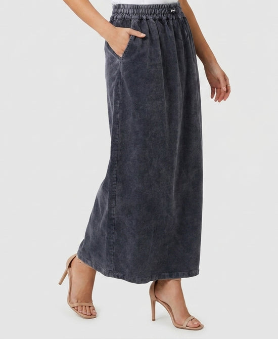 
Corduroy Maxi Skirt in BLUE view 1