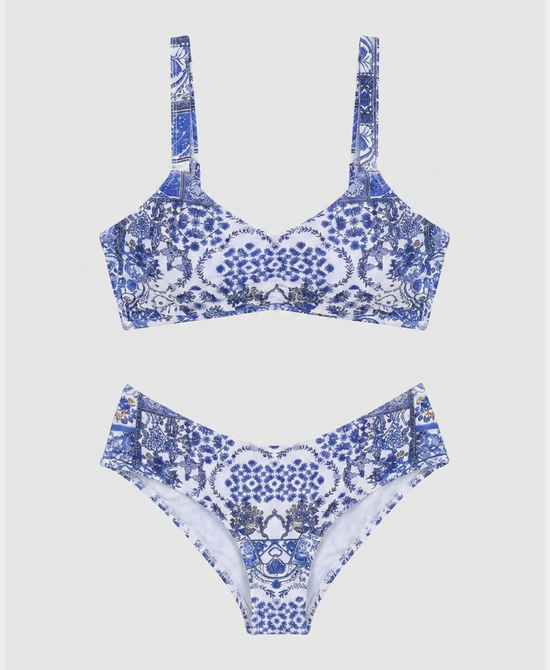 
Printed Bikini- 2 Pc Set in BLUE/WHITE view 1