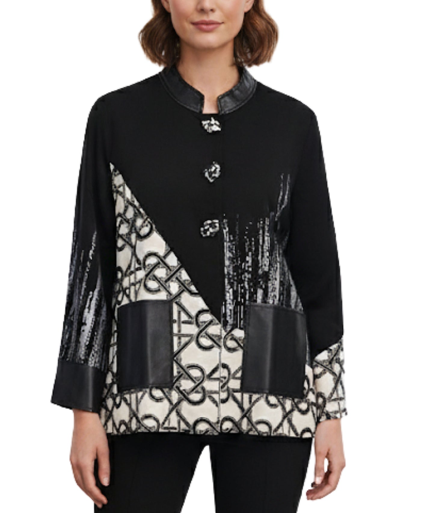 Faux Suede Multi Media Jacket view 1