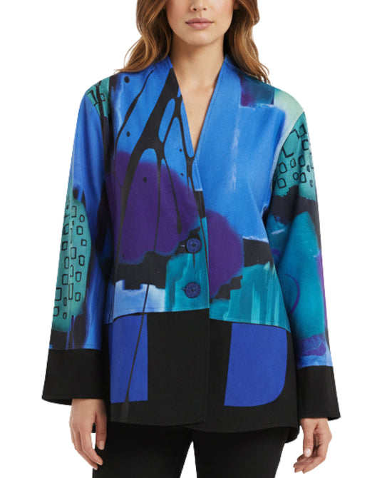 Faux Suede Printed Jacket view 