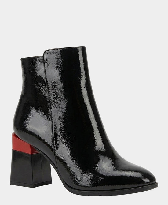 
Patent Leather Bootie w/ Red Trim in BLACK/RED view 1
