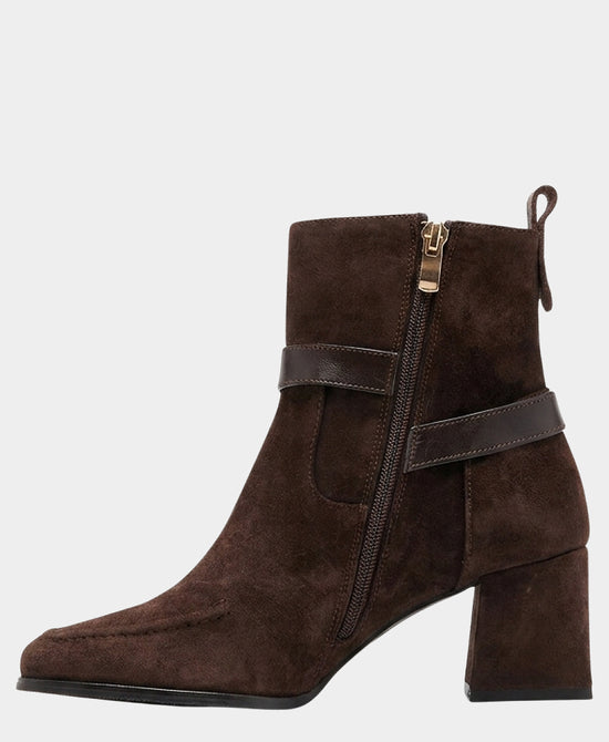 
Suede Buckle Bootie in BROWN view 2