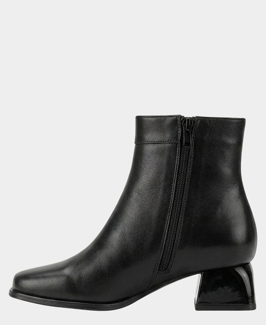 
Leather Buckle Bootie in BLACK view 2