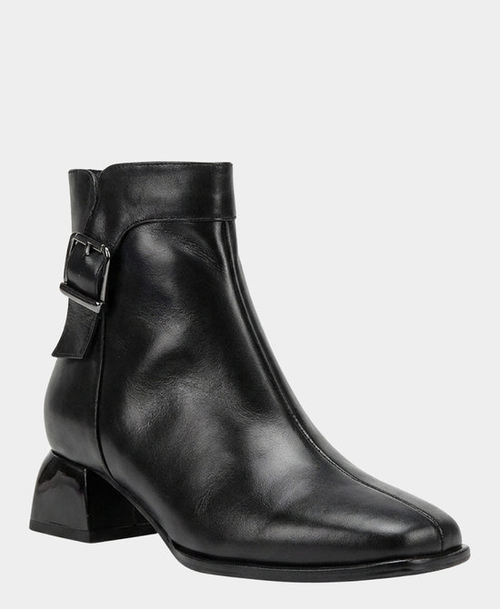 
Leather Buckle Bootie in BLACK view 1
