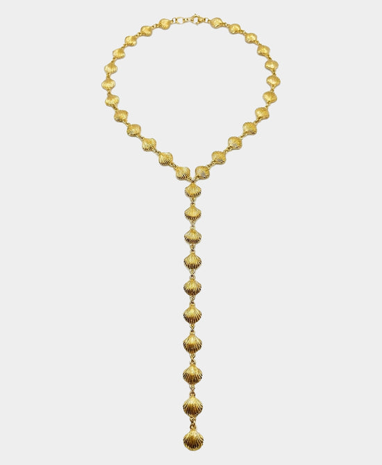 
Seashell "Y" Necklace in GOLD view 2