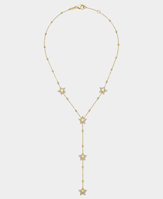 
Star "Y" Necklace w/ Beads in GOLD view 2