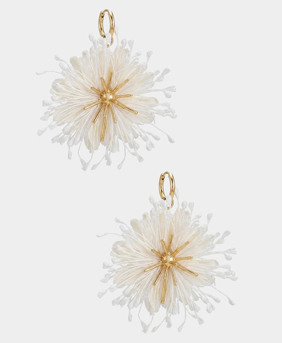 
Raffia Statement Earrings in WHITE view 2